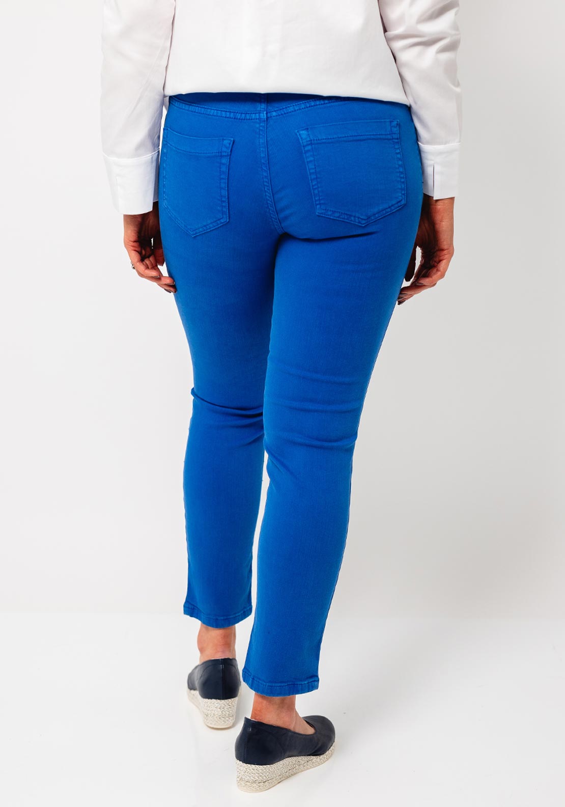 Oui Baxtor Cropped Jeggings, Blue
