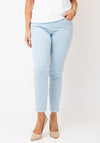 Oui Baxtor Cropped Jeggings, Light Blue