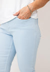 Oui Baxtor Cropped Jeggings, Light Blue