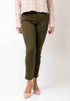Oui Baxtor Cropped Jeggings, Khaki Green