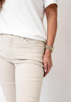 OUI Baxter Slim Cropped Jeans, Beige