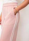 Oui Scuba Elasticated Waistband with Stripes Joggers, Pink