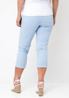 Oui Cropped Low Rise Jeans, Blue