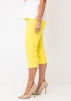 Oui Cropped Low Rise Capri Trousers, Yellow