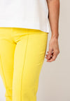 Oui Cropped Low Rise Capri Trousers, Yellow