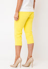 Oui Cropped Low Rise Capri Trousers, Yellow