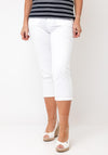 Oui Cropped Straight Leg Jeans, White