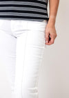 Oui Cropped Straight Leg Jeans, White