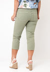 Oui Low Rise Cropped Jeans, Green