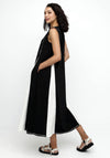 Ozai N Kú Pleated Woven A-Line Dress, Black
