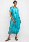 Ozai N Kú Watercolour Print Dress, Blue Multi