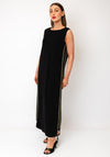 Ozai N Kú Basic with Stripe Detail Midi Dress, Black Multi