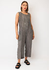Ozai N Kú Zip Detail Wide Leg Jumpsuit, Grey