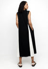 Ozai N Kú Pleated Woven A-Line Dress, Black