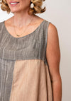Ozai N Kú Contrast Vest Top, Sand and Grey