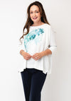 Ozai N Kú Watercolour Print Relaxed Top, White Multi