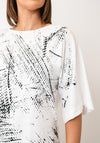 Ozai N Kú Abstract Print Relaxed Top, Black and White