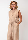Ozai N Kú Button-Down Vest, Light Beige