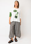 Ozai N Kú Relaxed Graphic Print T-Shirt, White and Green