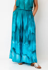 Ozai N Kú Watercolour Wide Leg Trousers, Blue