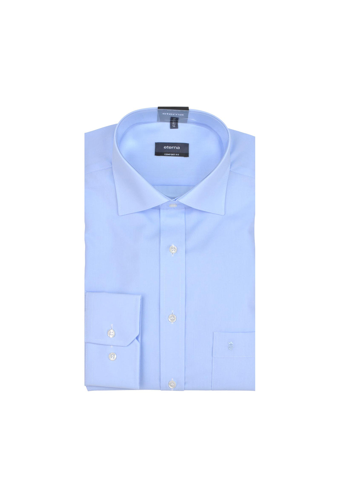 1863 By Eterna Men's Long Sleeved Formal Shirt, Blue