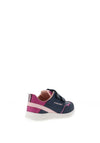 Pablosky Girls Glitter Trim Dual Strap Trainers, Navy & Pink