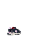 Pablosky Girls Shimmer Mesh Star Dual Strap Trainers, Pink