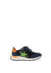 Pablosky Boys Neon Star Dual Strap Trainers, Blue