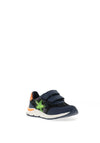 Pablosky Boys Neon Star Dual Strap Trainers, Blue