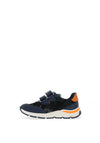 Pablosky Boys Neon Star Dual Strap Trainers, Blue