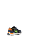 Pablosky Boys Neon Star Dual Strap Trainers, Blue