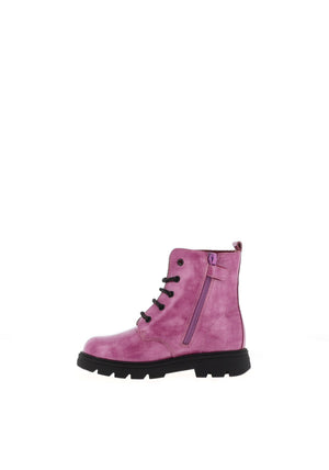 Pablosky Girls Patent Marbled Leather Boots, Pink