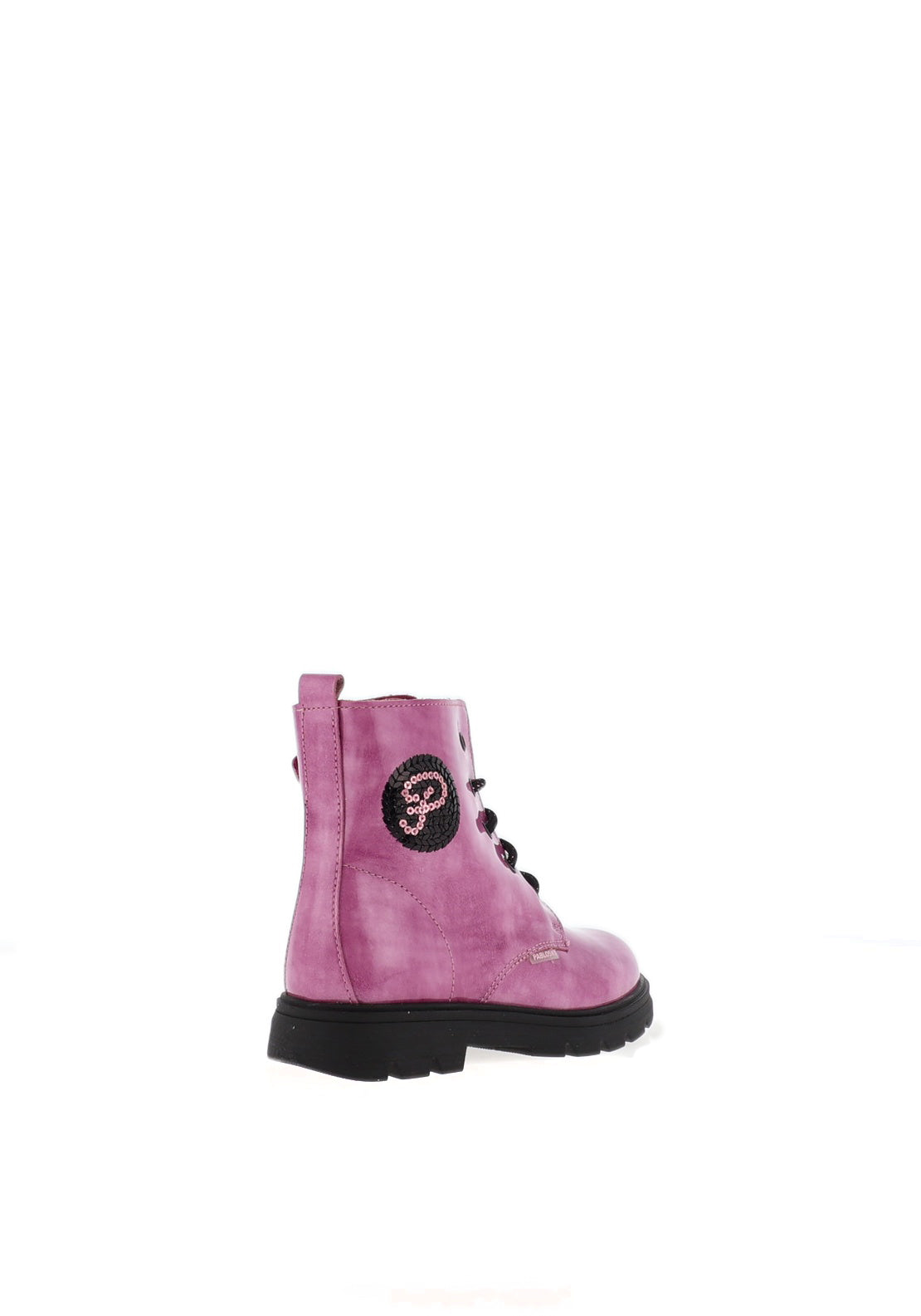 Pablosky Girls Patent Marbled Leather Boots, Pink