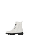 Pablosky Girls Faux Leather Star Boots, White