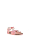 Pablosky Girl Shimmer Buckled Sandals, Coral