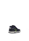 Pablosky Boys Leather Dual Strap Stripe Trainers, Navy