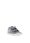 Pablosky Girls Glitter Star High Top Trainer, Silver