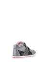 Pablosky Girls Embellished High Top Trainer, Silver