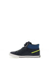 Pablosky Boys 974520 Velcro and Strech Lace High Top Trainer, Navy