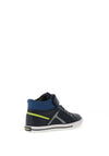 Pablosky Boys 974520 Velcro and Strech Lace High Top Trainer, Navy