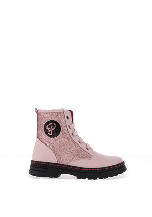 Pablosky Girls 433975 Laced Glitter Boot, Pink