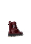 Pablosky Girls Patent Lace Up Boot, Wine