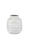 Pacific Alina Dot Embossed Vase, White
