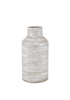 Pacific Alina Dot Embossed Tall Vase, White