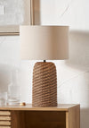 Pacific Andros Woven Seagrass Table Lamp, Brown