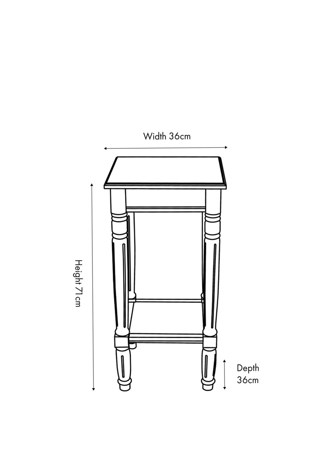 Pacific Heritage Pine Wood Accent Table, Black