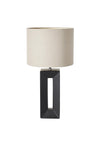 Pacific Ceramic Block Tall Table Lamp, Black