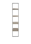Pacific Jersey Concrete Effect 4 Shelf Ladder Unit, Black and Grey
