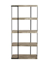 Pacific Jersey Concrete Effect 5 Shelf Unit, Black and Grey