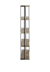 Pacific Jersey Concrete Effect 5 Shelf Unit, Black and Grey